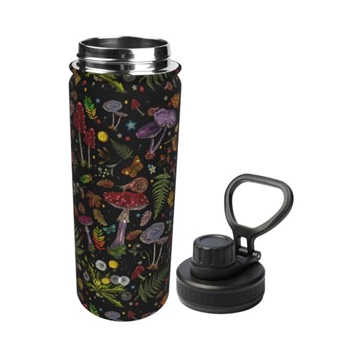Mushroom Tumbler 18 Oz, Mushroom Gifts for Women, Mushroom Coffee Cup Travel Mug Water Bottle, Mushroom Themed Gifts for Mushroom Lovers, Stainless Steel Mushroom Accessories Stuff Thing - color: Mushroom