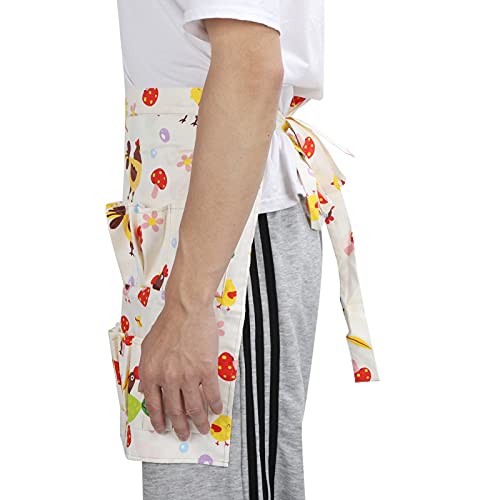 Jeanoko Eggs Collecting Apron Durable Cotton Twill Multiple Pockets for Egg Gathering and Holding Suitable for Farms and Kitchens (Large)