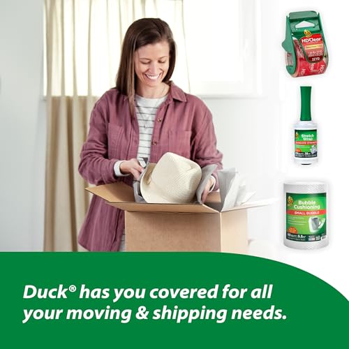 Duck HD Clear Packing Tape Refills - 4 Rolls of Heavy Duty Shipping and Moving Packing Tape - Clear Strong Packaging Tape for Boxes, Packing and Moving Supplies - 1.88 In. x 54.6 Yards (240378) - size: 4 Rolls