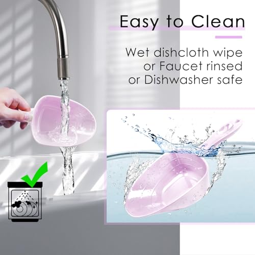 Melamine Pet Food Measuring Scoop, 1 Cup 1/2 Cup 1/4 Cup with Clear Measurement Lines for Dog, Cat, Bird, and Rabbit, Durable, Ergonomic Handle, Dishwasher safe-Purple - color: Purple