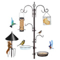 YINGYM 87 Inch Bird Feeding Station Kit with Squirrel Baffle for Outside | Premium Bird Feeder Hanging Kit with Metal Suet, Bird Bath, Baffle Guard for Patio, Lawn and Garden Use - size: 87 Inches with Squirrel Baffle