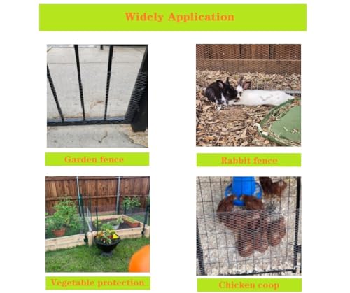 22GA Galvanized 12 in x 100 ft x 1/2 in Mesh Chicken Wire Hexagonal Poultry Netting for DIY Crafting, Pet Cages, Edge Fencing, Lawn Netting - size: 12"x100'-1/2" 22GA