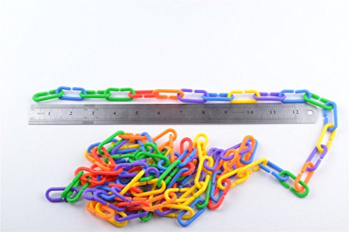 100 Piece Plastic C-Clips Hooks Chain Links C-Links Rat Parrot Bird Toy Cage