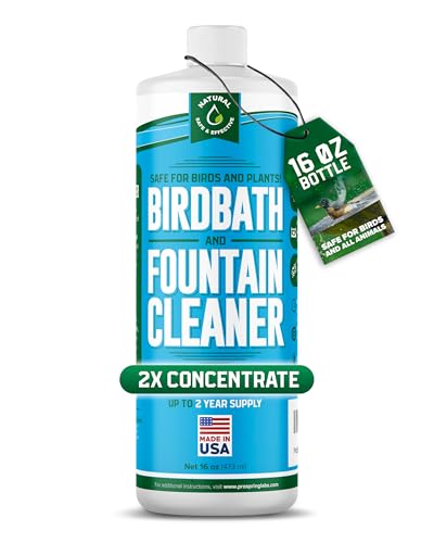 Birdbath & Fountain Cleaner - 16 oz Fountain Maintenance Outdoor Indoor - Bird Bath Cleaner