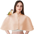 Parrot Anti-Scratch Shoulder Protector - Reusable Bird Diaper & Soft Cotton Bird Cape for Macaws, Cockatiels, Conures, Parakeets, Lovebirds and Finches (Light Yellow, Large)