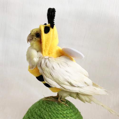 Pet Bird Clothes Honeybee Costume Flight Suit for Parrot Bird Costume Lovebirds Cockatiel Photoshooting Suit