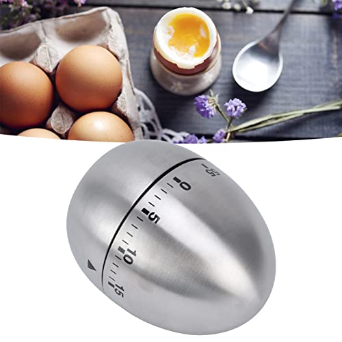 Egg Shaped Clear Scale Mechanical Kitchen Timer Reminder for Baking