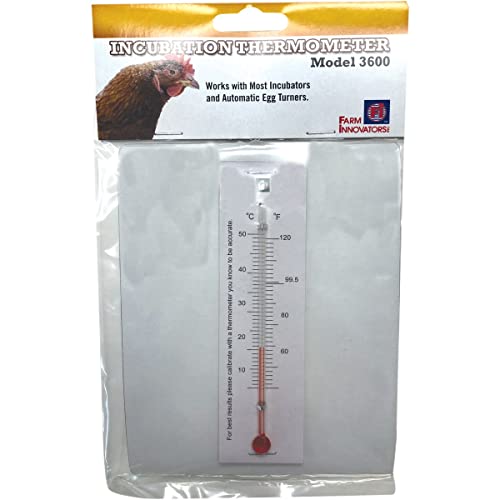 Farm Innovators 3600 Incubation Thermometer | Can be used with most incubators and egg turners, place thermometer directly on top of eggs