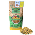 Non-GMO Whole Grain Layer Blend 16% - Chicken Feed for Laying Hens and Ducks - Includes Essential Oils, Herbs, Oyster Shells, Vital Minerals, and Omega 3, 25lb - size: 25 Pound (Pack of 1)