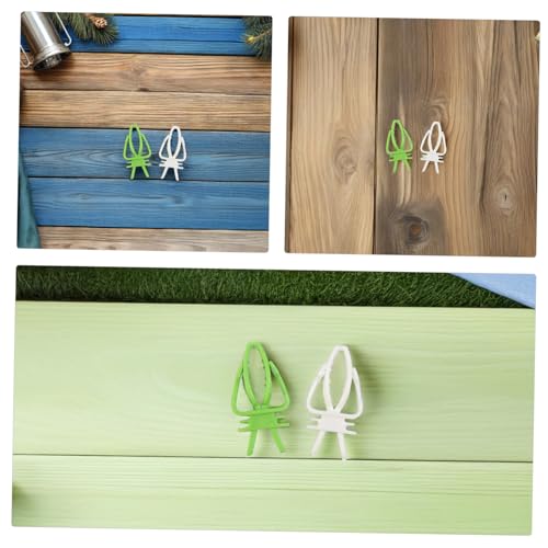 Totority 40pcs Parrot Food Holder Clips for Bird Cage White Green Vegetable Fruit Skewers for Millet Snacks and Fresh Feeding Cage-Mounted Bird Food Holder Healthy Foraging and Feeding