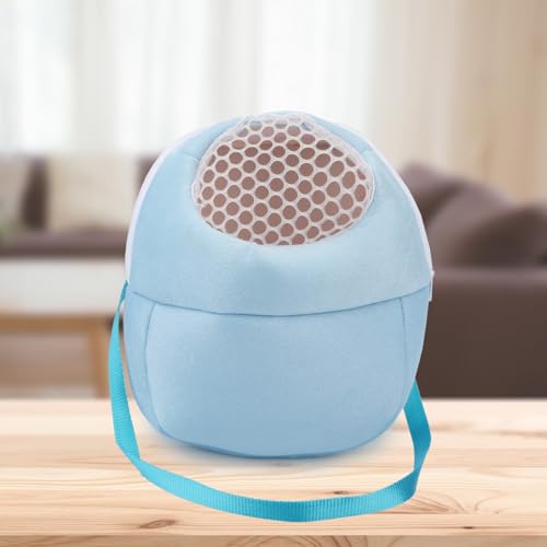 Hypeety Pet Carrier Bag Guinea Pig Breathable Portable Travel Bag, Blue | Breathable mesh pouch, hands-free sling outgoing backpack, secure zipper, for hedgehogs/hamsters/sugar gliders/chinchillas - color: Blue