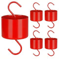 Large Capacity Metal Ant Moat for Hummingbird Feeders (4 Pack) | Heavy Duty Reservoir Ant Guard, Leak-Proof & Rust-Resistant Hooks, Includes 4 Cleaning Brushes, Vibrant Red Garden Décor - size: Large - 4.8 FL OZ