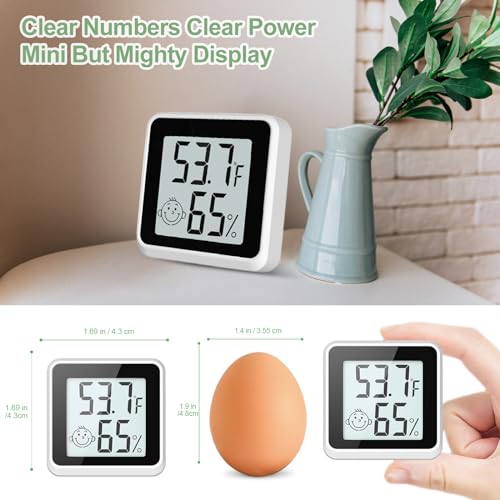 Indoor Humidity Meter Hygrometer 4Pack, Room Thermometer for Accurate Room Temperature Monitor, Digital Hygrometer with Indoor Thermometer for Home, Baby Nursery, and Humidity Sensor Enhanced Comfort