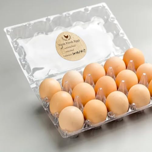 320 Pcs Egg Carton Labels, Washed or Unwashed Egg Sticker Collected Date Writable Irregular PET Adhesive Egg Packaging Sticker for Box Container Carton Farm Supplies, 2x1.7 Inch - color: Washed Or Unwashed