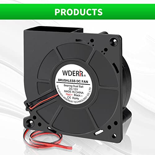 120mm x 32mm Dual Ball 12V Centrifugal Blower Fan Squirrel Cage 2P | 12Volt Brushless for DIY Computer Case Amp RV Fridge Electronics Exhaust Inflatable Replacement Projects - style: 12V DC Brushless Blower