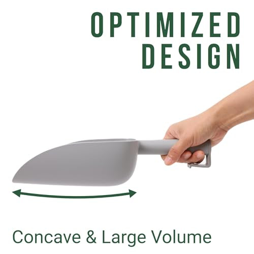 Extra Big Multipurpose Scoop– Solid Deep Scooper for Any Household – Disposing/Replacing Litter – Big Size Animal Pet Food Shovel – 44oz - color: BLUE