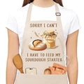 Sourdough Apron for Women with Deep Pockets - Funny Bakers Apron, Unique Sourdough Gifts for Women & Bread Bakers, Adjustable Kitchen Apron for Mom, Mother’s Day Baking Gift - B05 - color: I Have to Feed My Sourdough Starter