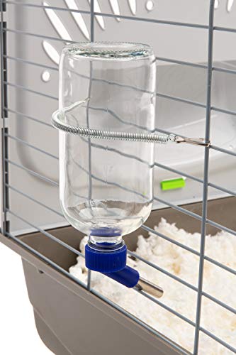 Lixit Glass Water Bottles for Rabbits, Ferrets, Small Birds, Guinea Pigs, Rats, Hamsters and Other Pets (16oz Pack of 2)