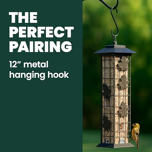 Perky-Pet Squirrel-Be-Gone Bird Feeder, 2 lb Seed Capacity | Weight-Activated Squirrel Proof Bird Feeder, Wild Bird Feeder for Outdoors with U-Shaped Perches and Clear Seed Reservoir