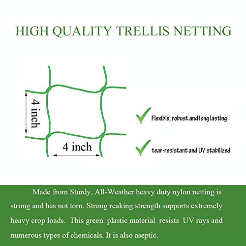 Trellis Netting for Climbing Plants - Heavy Duty Garden Trellis Netting for Cucumber, Vine, Fruits & Vegetables Tomato Plants Trellis Net, Climbing Vining Plants (1-Pack 16.4' x 6.6'Ft) - size: 16.4' x 6.6'Ft