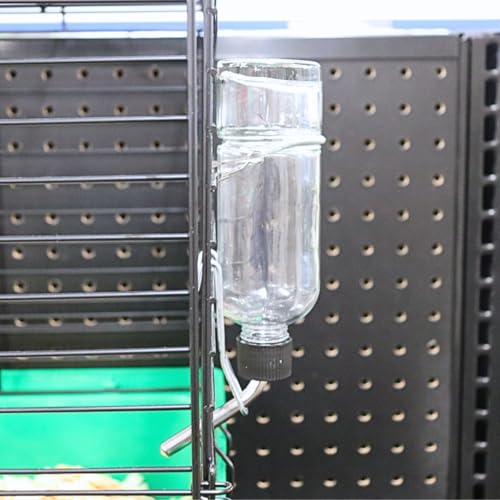 Lixit® Chew Proof Flat Sided Water Bottles for Rabbits, Ferrets, Rats, Birds, Hamsters, Guinea Pigs, Chinchillas Gerbils and Other Small Animals - Made in USA (Clear, 12 Ounce Pack of 2) - color: Clear (Pack of 2), size: 12 Ounce
