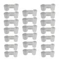 kathson 20 Pcs Bird Drinker Feeder Plastic Soda Pop Water Bottle Cup Ideal for Chicken Pigeons Birds Feeder Trough Animal Feeding Accessories - color: White