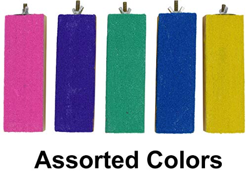Spoiled Pet® Bird Cage Perch Stand 2-Pack - Beak and Foot Grinding Platform - Parakeets, Cockatiels, Canaries, Finches, Conures, Lories, and Budgies - Hamsters and Gerbils (Wood Perch) - size: Wood Perch