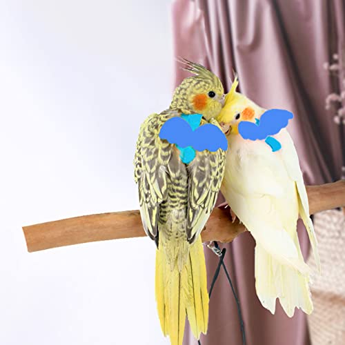 Dnoifne Pet Parrot Bird Harness and Leash, Adjustable Training Design Anti-Bite, Bird Nylon Rope with Cute Wing for Parrots, Suitable for Scarlet, Keck, Mini Macaw and Same Size Birds (Light Blue) - color: light blue