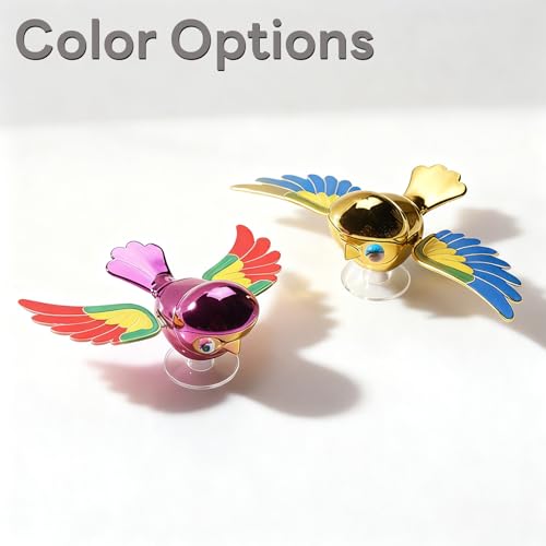 Wind-Activated Flapping Bird - Flying Companion for Rearview Mirror, Speed-Responsive Wing Accessory (Red) - color: Red
