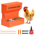 CHUANGFENG Chicken Feeder – Wall Mounted Metal Oyster Shell & Grit Feeder for Chickens, Heavy Duty Coop Feeder with Rust-Resistant Steel, Ideal for Backyard Poultry & Small Farms