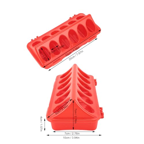 5PCS Flip Top Small Poultry Feeder, 12 Hole Pigeon Feeding Tray No Mess Feeding and Drinking Dispenser for Duck Quails Birds