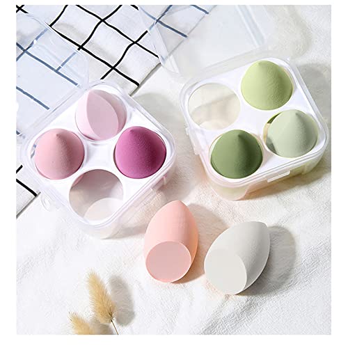 Makeup Sponges Set - Beauty sponges Blending Blenders with 1 Holder and Egg Case, Flawless for Cream, Powder and Liquid (Green, 4Pcs+1Holder+ case) - color: Green, size: 1 Count (Pack of 5)