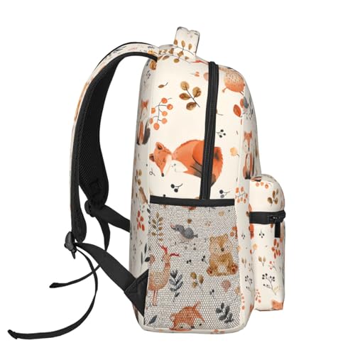 Forest Animal Casual Backpack, Lightweight Laptop Bag Daypack, Cute Woodland Art Backpacks for Women Men Teens Students, Vintage Nature Polyester Bookbag Gifts for School Work Travel Hiking - color: Forest 01