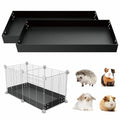 STILLCOVE 2Pcs Guinea Pig Cage Liner, Foldable Corrugated Plastic Base Tray | 2 x 2 Panel Size Bottom, Rabbit Bunny Pee Pads, Bird Mat, Small Animals Chinchilla Ferret Rat Hedgehog Hamster Mouse Squirrel - size: S - 29.5" × 13.8" × 3.9"
