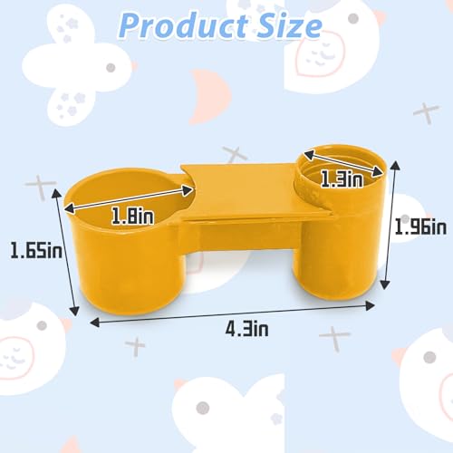 kathson 20 Pcs Bird Drinker Feeder Plastic Soda Pop Water Bottle Cup Ideal for Chicken Pigeons Birds Feeder Trough Animal Feeding Accessories(Yellow) - color: Yellow