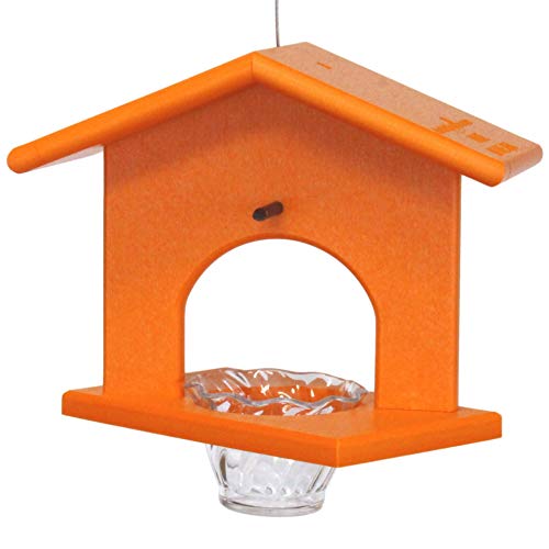 Oriole Bird Feeder, Poly-Lumber Hanging Oriole Jelly Feeder (Orange) - color: Orange