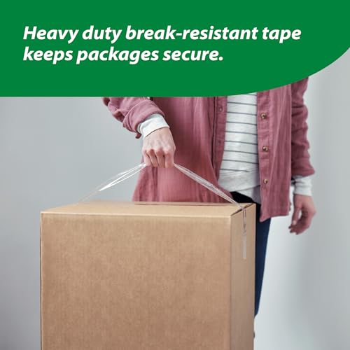 Duck HD Clear Packing Tape - 1 Roll of Heavy Duty Shipping and Moving Packing Tape - Clear Strong Packaging Tape for Boxes, Packing and Moving Supplies - 1.88 In. x 54.6 Yards (297438) - size: 1 Roll