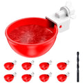Chicken Waterer Cups, Automatic DIY Chicken Water Bowl 9 Pack | Chicken Flock Waterer Cups with 3/8'' Hole Saw for Bucket, Trough, Easy Install - size: 9 Pack