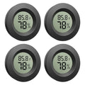 4-Pack Mini Hygrometer Thermometer, Digital LCD Humidity Meter Indoor/Outdoor Temperature Humidity Monitor, Reptile Thermometer Fahrenheit(℉)/Celsius(℃) for Incubators, Greenhouse Garden, Cellar, Jars