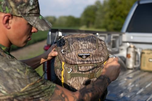 TENZING 1500 Whitetail Day Pack, Olive Green, Ultra-Durable Hunting Backpack with 4 Compartments & 10 Organizational Pockets Camo Backpack for Hunting Gear and Equipment - color: Mossy Oak Bottomland