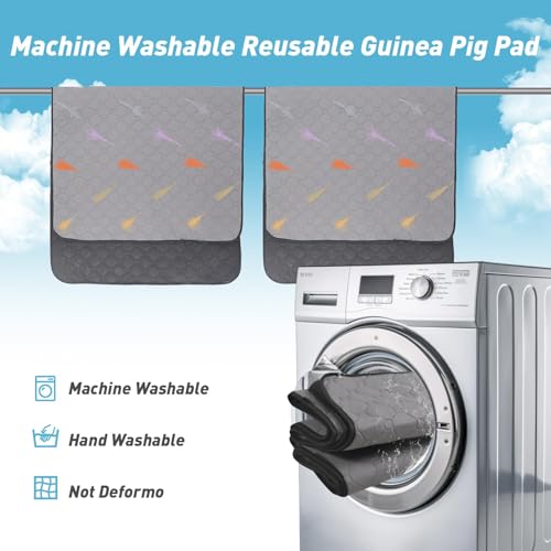 2Pcs Guinea Pig Cage Liners,Guinea Pig Fleece Cage Liners24''X36'' Super Absorbent Washable Pee Pads Reusable for Rabbit Hamster Chinchilla - size: 12 In 2x3(24" x 36") 2Pack