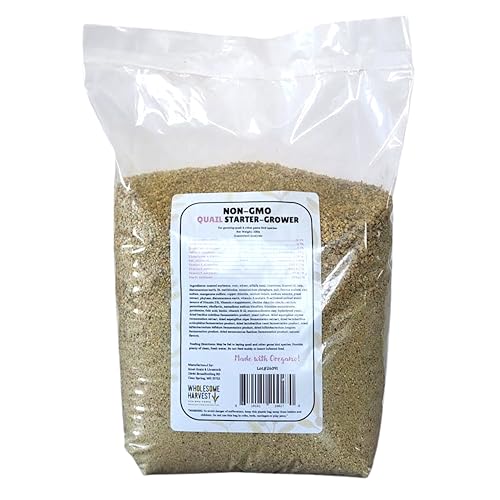 Non-GMO Quail Starter Grower Feed, Button Food 10lbs - size: 10 Pound (Pack of 1), style: For Chicks