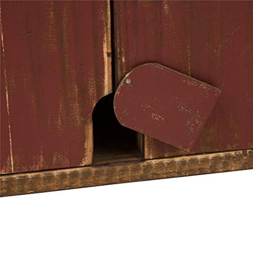 Glitzhome Bird Houses for Outdoors, 20.67" H Rustic Wooden Bird House Barn Design Hand Painted Birdhouse Extra-Large Bird Houses for Outsides - color: Washed Red