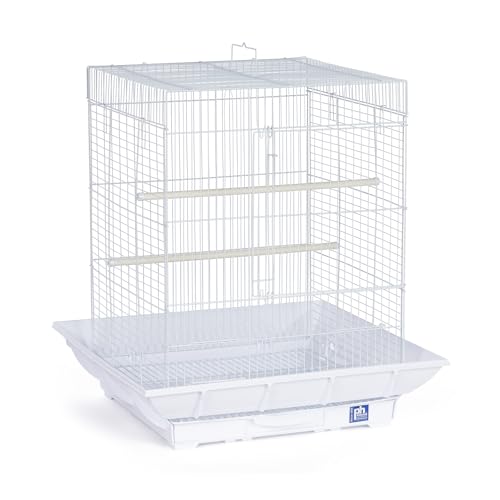 Prevue Hendryx SP850W/W Clean Life Cockatiel Cage, White,1/2" - color: White