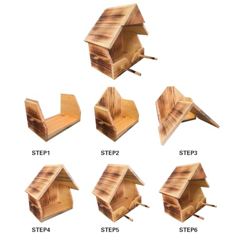 Robin Nesting Box - Premium Handmade Solid Wood Bird House for Outdoors | All-Weather Garden Gift to Attract Robins, Blackbirds, Wagtails | Easy to Mount & Clean