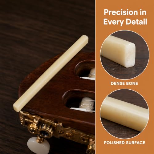 Miwayer 6 String Classical Guitar Unbleached Bone Saddle, Guitar Bridge Saddles, Cut from Whole Bones, 80x3x9mm (6 String Classical Saddle 80mm 2 Pack) - color: 6 String Classical Saddle 80mm 2 Pack