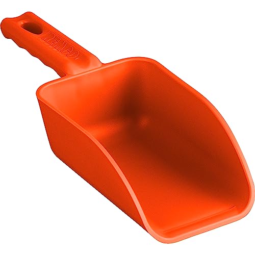 Vikan Remco 63007 Color-Coded Plastic Hand Scoop - BPA-Free Food-Safe Kitchen Utensils, Restaurant and Food Service Supplies, 16 oz, Orange - color: Orange, size: 16 ounces