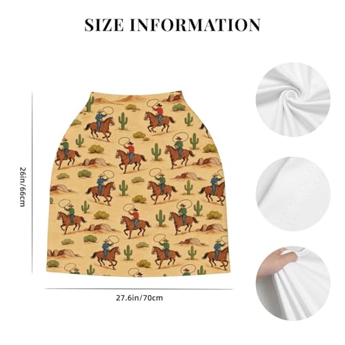 Western Cowboy Cactus Baby Stuff Car Seat Cover for Baby,Mom Nursing Breastfeeding Covers,Multi-Use Car Seat Canopy Carrier Cover,Stroller Cover Newborn Shower Gift for Boys Girls - color: Cowboy