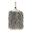 Hedgehog Hand Towels with Hanging Loop Cute Animal Hedgehog Soft Chenille Fast Drying Hand Bath Towel Kitchen Absorbent Towel Grey - color: Grey