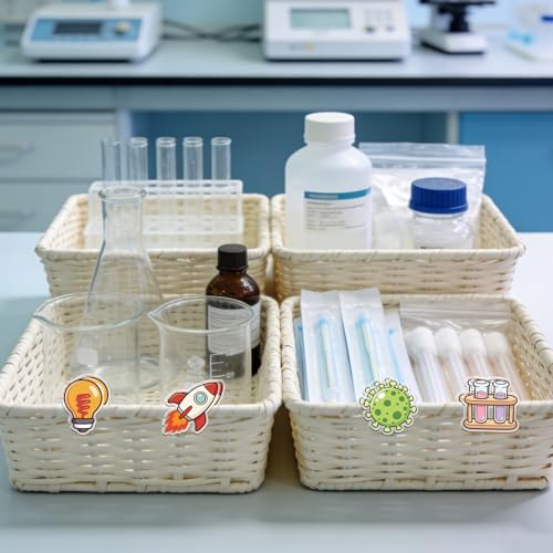 MAYJOYDIY 24Pcs 12 Styles Science Acrylic Bag Clips Light Bulb Bag Sealer Sealing Closures Magnifying Glass Microscope Acrylic Chip Clips Funny Home Office Holders for Bread Snack Storage Desk Decor - style: Science